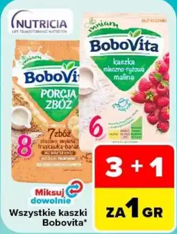 Carrefour Bobovita kaszka mleczno-ryżowa malina oferta