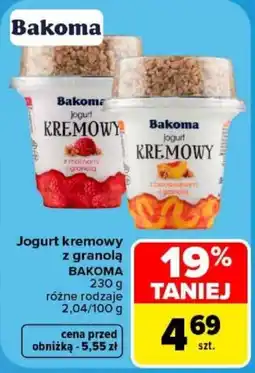 Carrefour Jogurt kremowy z granolą Bakoma oferta