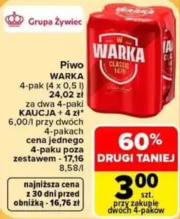 Carrefour Piwo WARKA oferta