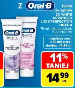 Carrefour Pasta do zębów 3D WHITE ADVANCED LUXE PERFECTION oferta