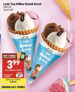 Delikatesy Centrum Lody Top Milker Rożek Koral oferta