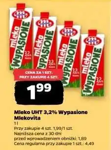 Netto Mleko UHT 3,2% Wypasione Mlekovita oferta