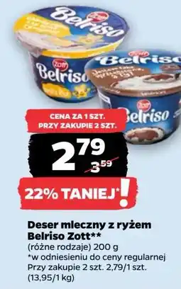Netto Deser mleczny z ryżem Belriso Zott oferta