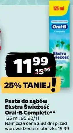 Netto Pasta do zębów Ekstra Świeżość Oral-B Complete oferta