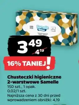 Netto Chusteczki higieniczne 2-warstwowe Samelle oferta