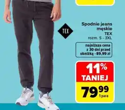 Carrefour Spodnie jeans męskie oferta