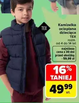 Carrefour Kamizelka ocieplana dziecięca TEX oferta