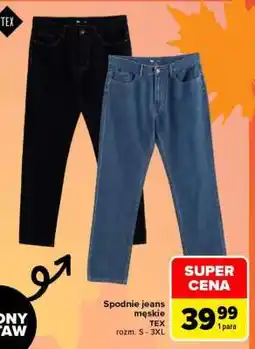 Carrefour Spodnie jeans męskie oferta