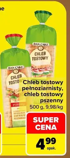 Carrefour Chleb tostowy pełnoziarnisty, chleb tostowy pszenny oferta