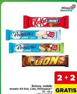 Batony, wafelki Kit Kat, Lion, Princessa