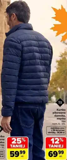 Carrefour Kurtka pikowana damska, męska TEX oferta