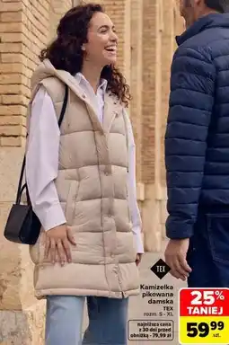 Carrefour Kamizelka pikowana damska TEX oferta