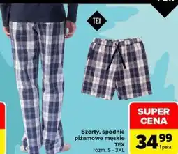 Carrefour Szorty, spodnie piżamowe męskie TEX oferta