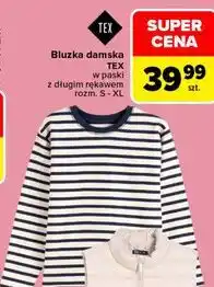 Carrefour Bluzka damska TEX w paski z długim rękawem oferta