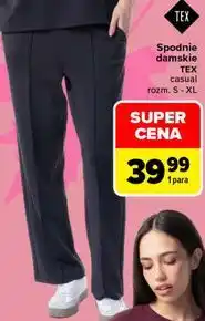 Carrefour Spodnie damskie TEX casual oferta