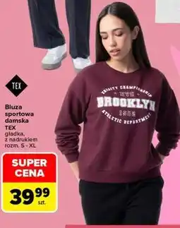 Carrefour Bluza sportowa damska TEX gładka, z nadrukiem oferta