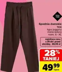 Carrefour Spodnie damskie TEX typu joggery oferta