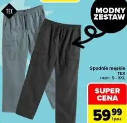 Carrefour Spodnie męskie TEX oferta