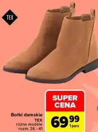 Carrefour Botki damskie TEX różne modele oferta