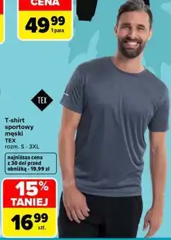 Carrefour T-shirt sportowy męski TEX oferta