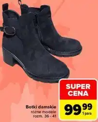 Carrefour Botki damskie różne modele oferta