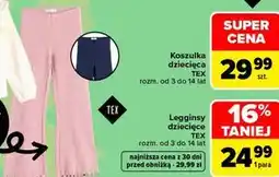 Carrefour Legginsy dziecięce TEX oferta