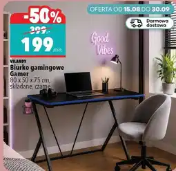 Biedronka Vilandy Biurko gamingowe Gamer 80 x 50 x 75 cm oferta