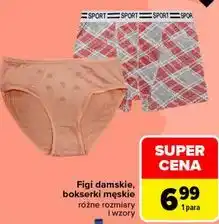 Carrefour Figi damskie, bokserki męskie oferta