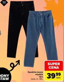 Carrefour Spodnie jeans męskie TEX oferta