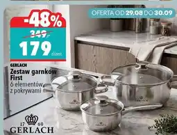 Biedronka Gerlach Zestaw garnków First 6 elementów z pokrywami oferta
