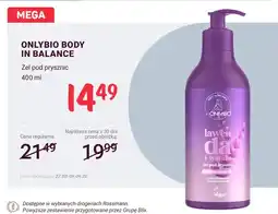 Rossmann Żel pod prysznic OnlyBio Body in Balance oferta