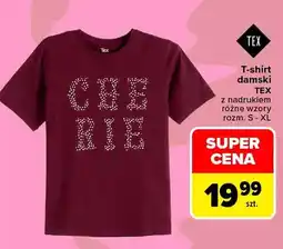 Carrefour T-shirt damski z nadrukiem TEX oferta