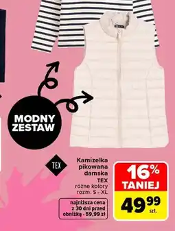Carrefour Kamizelka pikowana damska TEX oferta