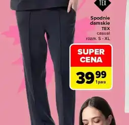 Carrefour Spodnie damskie TEX casual oferta