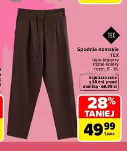 Carrefour Spodnie damskie TEX typu joggery oferta