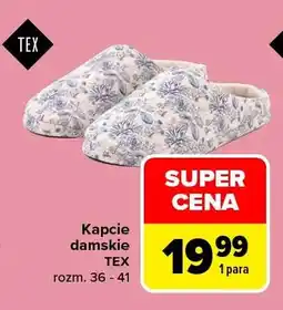 Carrefour Kapcie damskie TEX oferta