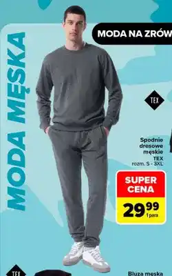 Carrefour Spodnie dresowe męskie TEX oferta