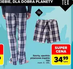 Carrefour Spodnie piżamowe męskie TEX oferta