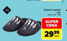 Carrefour Kapcie męskie TEX oferta