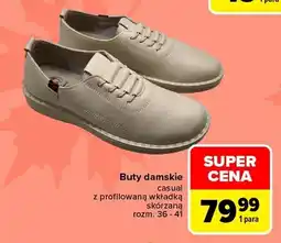 Carrefour Buty damskie casual z profilowaną wkładką skórzaną oferta