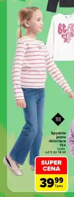 Carrefour Spodnie jeans dziecięce TEX oferta