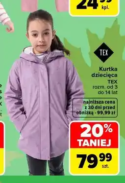 Carrefour Kurtka dziecięca TEX oferta