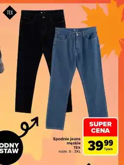 Carrefour Spodnie jeans męskie TEX oferta