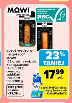 Carrefour Łosoś wędzony na gorąco MOWI oferta