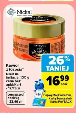 Carrefour Kawior z łososia imitacja Nickal oferta