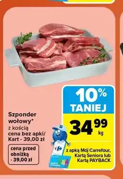 Carrefour Szponder wołowy z kością oferta