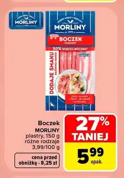Carrefour Boczek w plastrach Morliny oferta