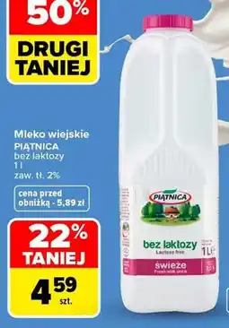 Carrefour Mleko wiejskie bez laktozy Piątnica 2% oferta