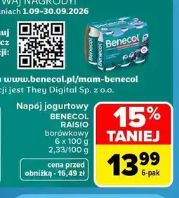 Carrefour Napój jogurtowy Benecol borówkowy 6-pak oferta