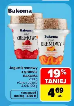 Carrefour Jogurt kremowy z granolą Bakoma oferta
